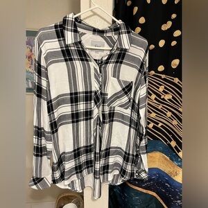Rails, black-and-white shirt, size small great condition
